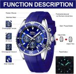 BIDEN Mens Watches Chronograph Stainless Steel Waterproof Date Analog Quartz Watch Business Wrist Watches for Men - Image 6